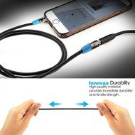 AUX Audio Cable, INNOVAA Universal Stereo Audio Male to Female 3.5mm AUX Cable - 15 Feet N14