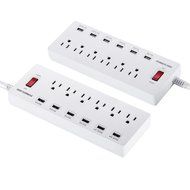 Poweradd 6-Outlet 6 USB Ports Power Strip Extension Lead with Surge Protector 6ft Cord 1625W for Smartphones,... N3