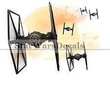 Force Awakens First Order Tie Fighters Ship Squadron Star Wars Classic Episode VII Removable Wall Decal Sticker...