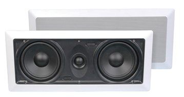 5.1 Home Theater Flush Inwall Speaker Package with Amplified Subwoofer- Four Inwall 6.5" 2-way Speakers, One Inwall...