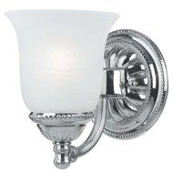 Crystorama Lighting 681-CH Wall Sconce with Frosted White Glass Shades, Chrome by Crystorama Lighting