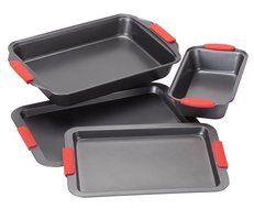 Cook's Essentials Baking Set with Red Silicone Handle by HSK