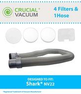 4 Shark Navigator NV22L Foam &amp; Felt Filters &amp; Hose, Part # XF22 &amp; 1114FC N2