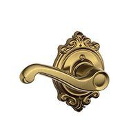 Schlage F170 FLA 609 BRK LH Brookshire Collection Left Hand Flair Decorative Trim Lever, Antique Brass by Schlage...