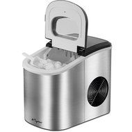 Portable Ice Maker - Stainless Steel Countertop Ice Cube Machine With Basket- 26 pounds of ice daily, 2 sizes,...