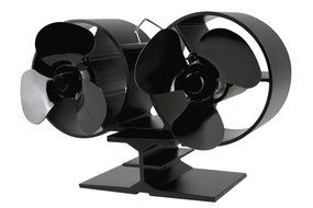 Twin Blade Heat Powered Stove Fan - 260CFM Output - Low Profile Deisgn N4