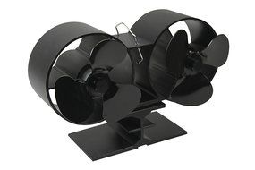 Twin Blade Heat Powered Stove Fan - 260CFM Output - Low Profile Deisgn N5