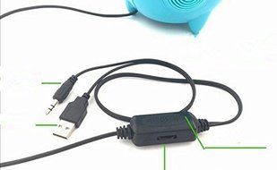 Happycamping Smartphone 3.5mm Aux Audio Jack Plug in Line-in Speaker Mini Compact Round Shape Powerful Clear Bass... N3
