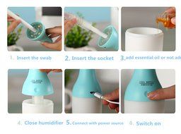 Life Taste 180ml Portable Cool Mist Humidifier/Diffuser Essential Oil Diffuser for Aromatherapy with Auto Shut-Off... N13