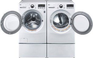 LG DLGX3071WSteamDryer 7.3 Cu. Ft. White Stackable With Steam Cycle Gas Dryer