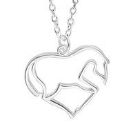 Fashion Jewelry Animal Horse Zinc Alloy Chain Pendant Necklace for Men Women