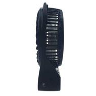 Xboard 3 Speeds Rechargeable Mini USB Fan Portable Desktop Fan with LED Light - Black N2