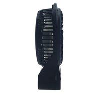 Xboard 3 Speeds Rechargeable Mini USB Fan Portable Desktop Fan with LED Light - Black N3
