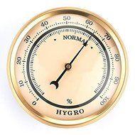 Hygrometer w/Ivory Dial and Brushed Gold Bezel