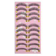 10Pairs Makeup Handmade Long Thick Cross False Eyelashes Eye Lashes New N4