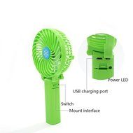 Xcellent Global Portable USB Mini Battery Fans Handheld Desktop Fan Clip Fan with Umbrella Hanging and Clip, 4inch... N2