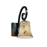 Justice Design Group Lighting ALR857120MBLK Alabaster Rocks Victoria 1-Light Wall Sconce, Matte Black by Justice...