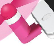 Amavasion USB Mini Fan/Portable Dock Cooler Rotating Fan for Lightning iPhone 6 6 Plus 5s 5 iPad Air (Pink) N5