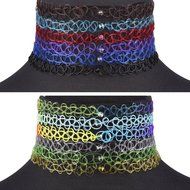 FENICAL Choker Necklace Stretch Gothic Tattoo Henna Elastic Choker Necklace Set 12-Pack N6