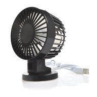 Onvian Mini USB Powered Double Blade Leaf Table Personal Fan Adjustable 2 Level Speed Cooling