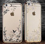 iPhone 7 Case,Inspirationc [Secret Garden] Rose Gold and White PC Plating Clear Shiny Cover Series for Apple iPhone... N21