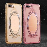 iPhone 7 Case,Inspirationc [Secret Garden] Rose Gold and White PC Plating Clear Shiny Cover Series for Apple iPhone... N24