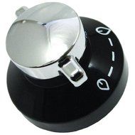 Belling Gas Hob Oven Cooker Knob Flame Control Switch (Black / Silver) N2