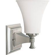 Progress Lighting P3131-09 1-Light Bath Bracket, Brushed Nickel by Progress Lighting