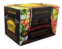 100% Kona Coffee Single Serve Cups By Hualalai Estate - 12count N2