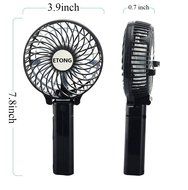 ETONG Handheld Rechargeable Fans 3 Speed Mini Fan Battery Operated Electric Personal Fans Foldable Fans Hand Bar... N12