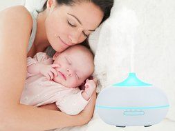 300ml Essential Oil Diffuser,Quiet Ultrasonic Cool Mist Humidifier with 7 Colors LED and Waterless Auto Shut-off... N13