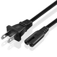TNP Universal 2 Prong Power Cord (6 Feet) - NEMA 1-15P to IEC320 C7 Figure 8 Shotgun Connector AC Power Supply... N3