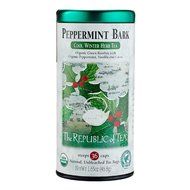 The Republic Of Tea Organic Peppermint Bark Herb Tea, 36 Tea Bags, Fusion Of Cocoa And Peppermint Tea N5