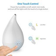 Cool Mist Humidifier, TaoTronics Ultrasonic Air Humidifers with One Touch Control, Low Water Protection, Waterdrop... N3