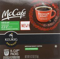 McCaf&eacute; Decaf Premium Roast Medium K-cup Packs, 6.2 Oz - 18 Count (Pack of 2) N5