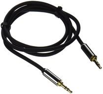 Monoprice 109764 3-Feet 3.5mm Stereo Male to 3.5mm Stereo Male Gold Plated Cable for Mobile, Black