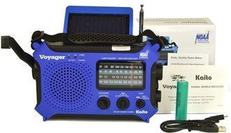 Kaito KA500L 4-Way Powered Emergency AM/FM/SW NOAA Weather Alert Radio with Solar,Dynamo Crank,Flashlight and... N14