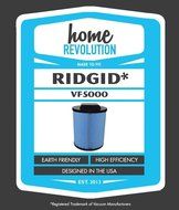 Ridgid VF5000 Comparable 3 Layer High Efficiency Wet &amp; Dry Cartridge Filter, Home Revolution Brand Quality Replacement N6