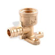 Uponor Wirsbo LF4235050 ProPEX LF Drop Ear Brass Elbow, 1/2&quot; PEX x 1/2&quot; FIP