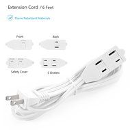 Bestten Wall Outlet Surge Protector with USB Charging, 5 AC Outlets &amp; 2 USB Ports, ETL Certified N3
