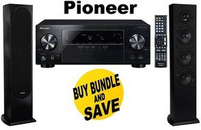 Pioneer VSX-824 5.2-Channel Network A/V Receiver (Black) + Pair of Pioneer SP-FS52-LR Andrew Jones Designed Floor...