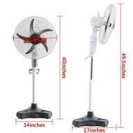 HAITRAL Rechargeable Floor Fan SF-2399R Turbo Force Air Circulator AC/DC Operated with Remote Control&amp;LED Light N9