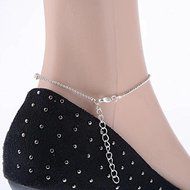 Women 925 Sterling Silver Plated Anklet Foot Chain soles Ankle Barefoot Bracelet N4