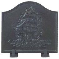 Woodeze 5DA-FB-S2 Cast Iron Fireback - Ship 22 in. H x 24 in. W