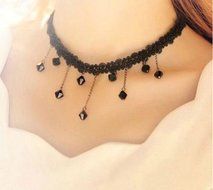 Fashion Womens Collar Choker Bib Beads Pendant Necklace Chain link Jewelry New N2