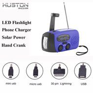 Oneplace Solar Dynamo Powered Radio Hand Crank AM/FM Emergency Radio - 3 LED Flashlight - Phone Charger Power...