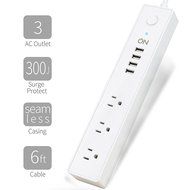 ON 3 AC Outlet Surge Protector Power Strip with 4 USB Charging Station, USB 3.1A Max Output with Level 6 Efficiency...
