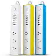 ON 3 AC Outlet Surge Protector Power Strip with 4 USB Charging Station, USB 3.1A Max Output with Level 6 Efficiency... N6