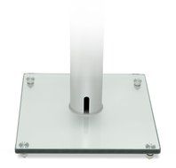 Mount-It! Floor Speaker Stands for Satellite Speakers and Surround Sound (5.1 and 2.1) Systems, Glass and Aluminum... N5