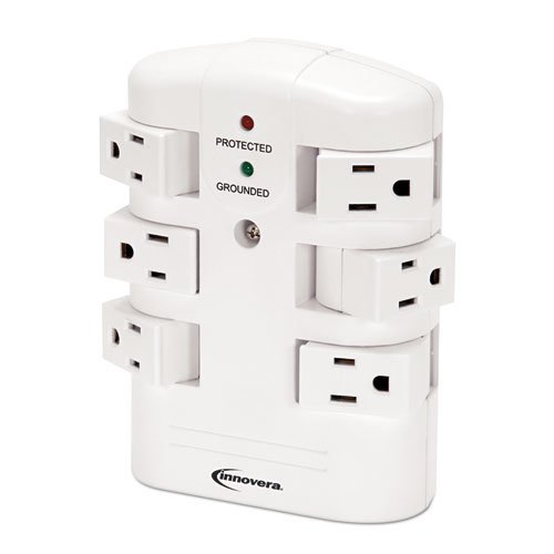 Innovera Wall Mount Surge Protector, 6-Outlets (71651)
